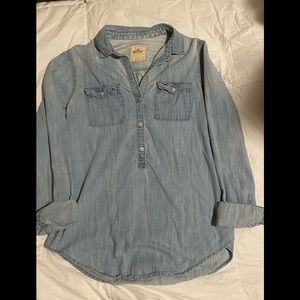 Denim tunic style top